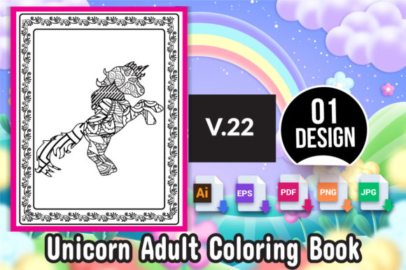 A Detailed Review of the Unicorn Adult Coloring Book V-22 Bundle