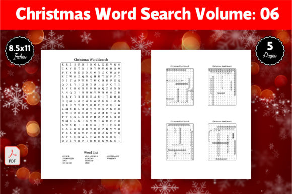 Christmas Word Search Volume - 06 KDP: A Printable Puzzle Fest for the Holiday Season