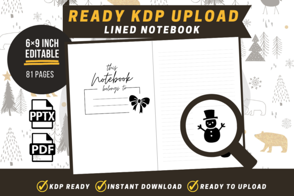 The Christmas Lined Notebook: A Festive Foundation for Your KDP Business