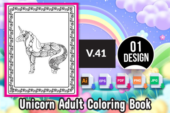 The Creative and Commercial Magic of Unicorn Adult Coloring Book V-41