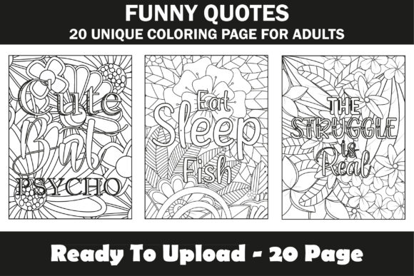 The Humor-Filled Creative Escape: Exploring Funny Quotes Coloring Interior