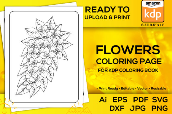 The Joy of Flowers Coloring Pages for Coloring Books