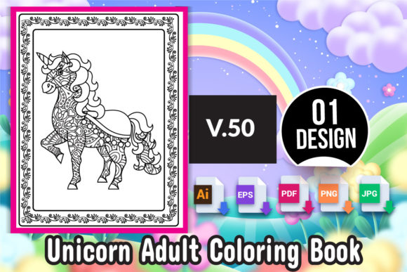 Unicorn Adult Coloring Book V-50: Your Creative Toolkit